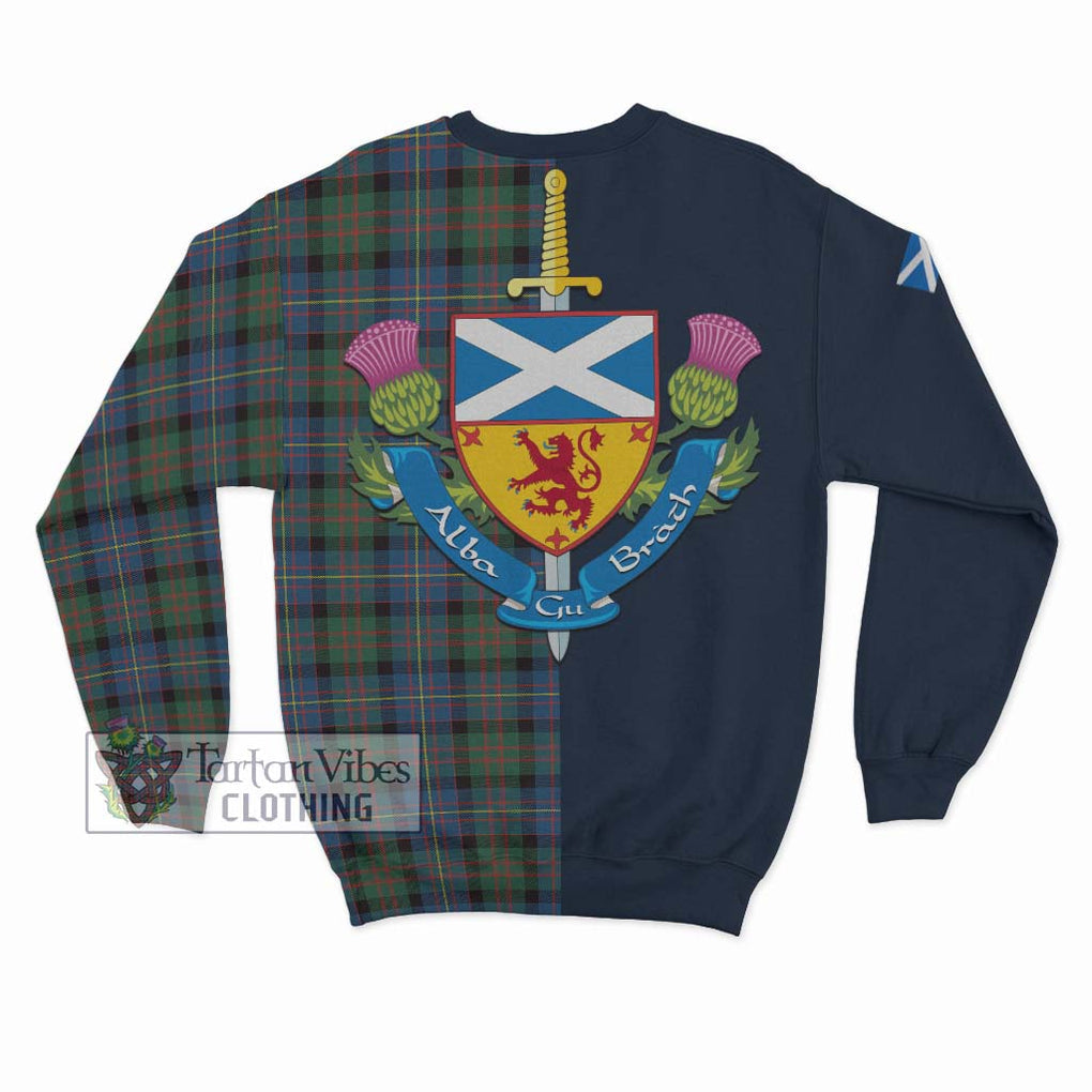 Tartan Vibes Clothing Cameron of Erracht Ancient Tartan Sweatshirt with Scottish Lion Royal Arm Half Style