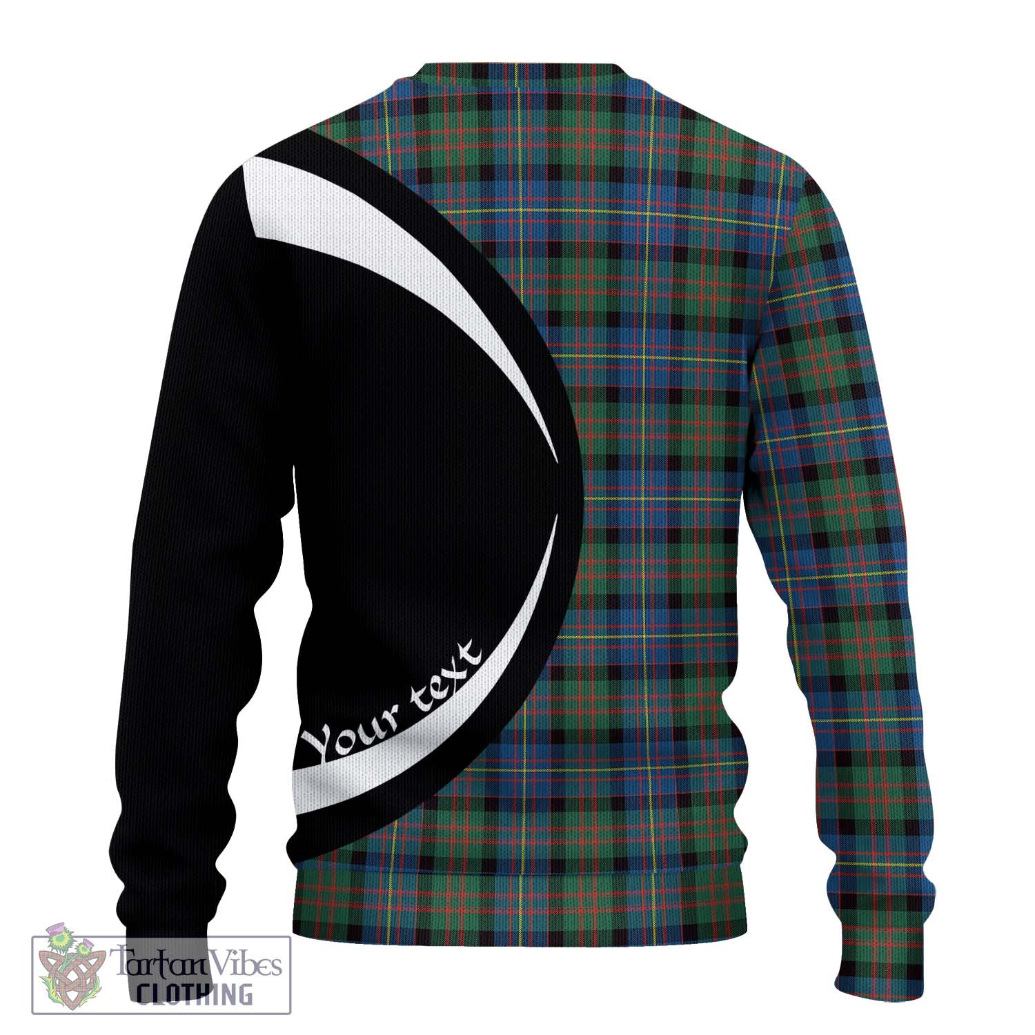 Cameron of Erracht Ancient Tartan Ugly Sweater with Family Crest Circle Style - Tartan Vibes Clothing