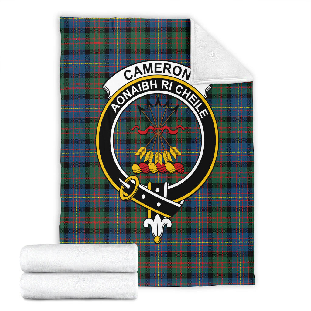 Cameron of Erracht Ancient Tartan Blanket with Family Crest - Tartan Vibes Clothing