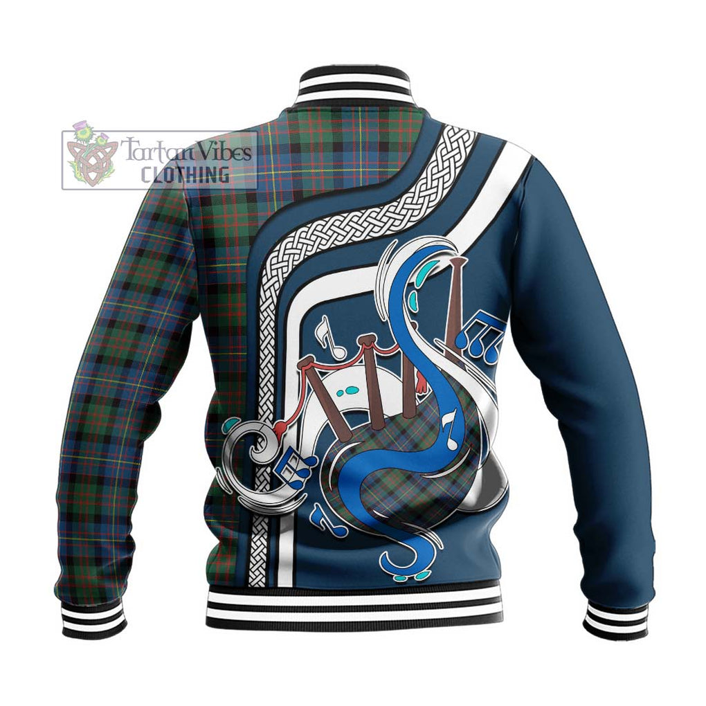 Tartan Vibes Clothing Cameron of Erracht Ancient Tartan Baseball Jacket with Epic Bagpipe Style