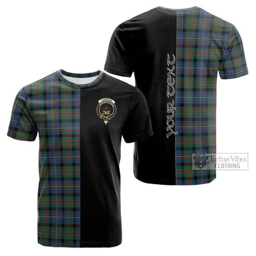 Cameron of Erracht Ancient Tartan Cotton T-shirt with Family Crest and Half Of Me Style