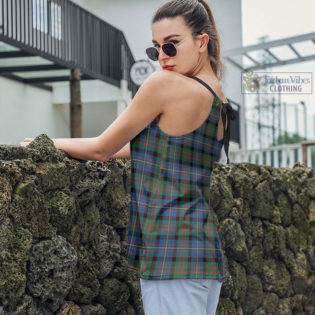 Tartan Vibes Clothing Cameron of Erracht Ancient Tartan Loose Halter Neck Camisole