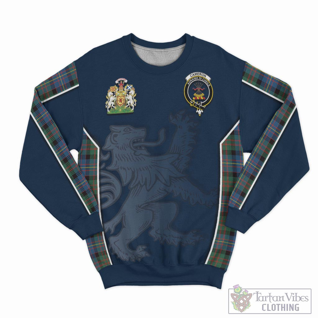 Tartan Vibes Clothing Cameron of Erracht Ancient Tartan Sweater with Family Crest and Lion Rampant Vibes Sport Style