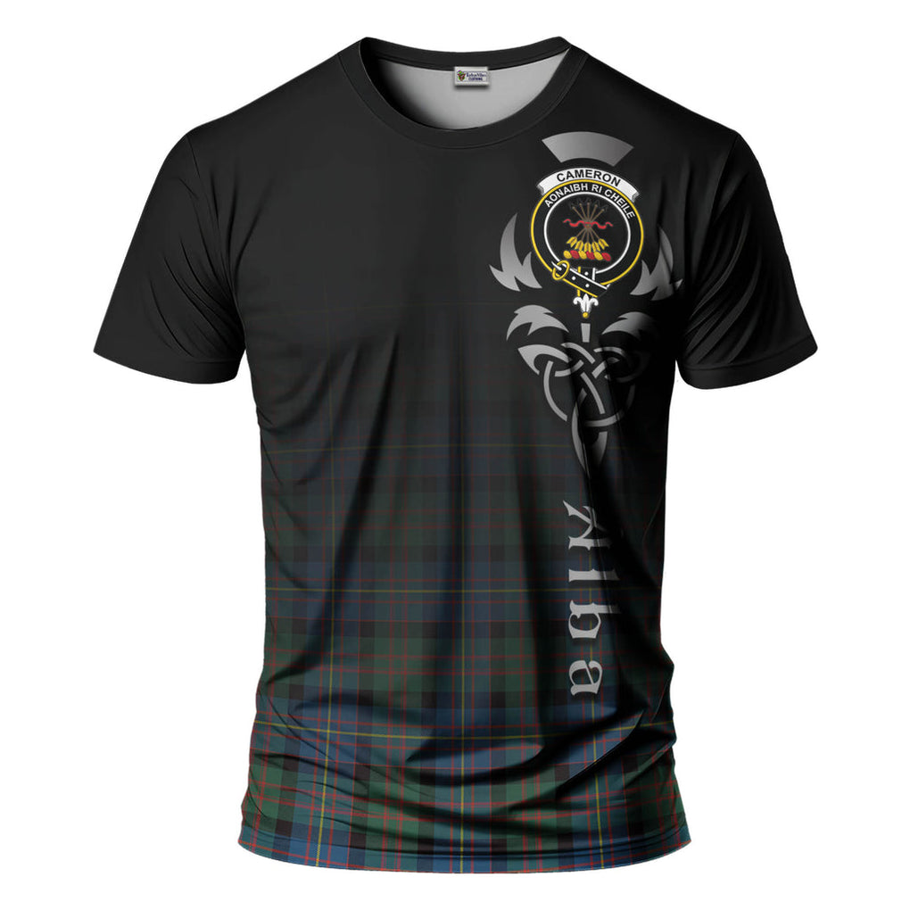 Tartan Vibes Clothing Cameron of Erracht Ancient Tartan T-Shirt Featuring Alba Gu Brath Family Crest Celtic Inspired