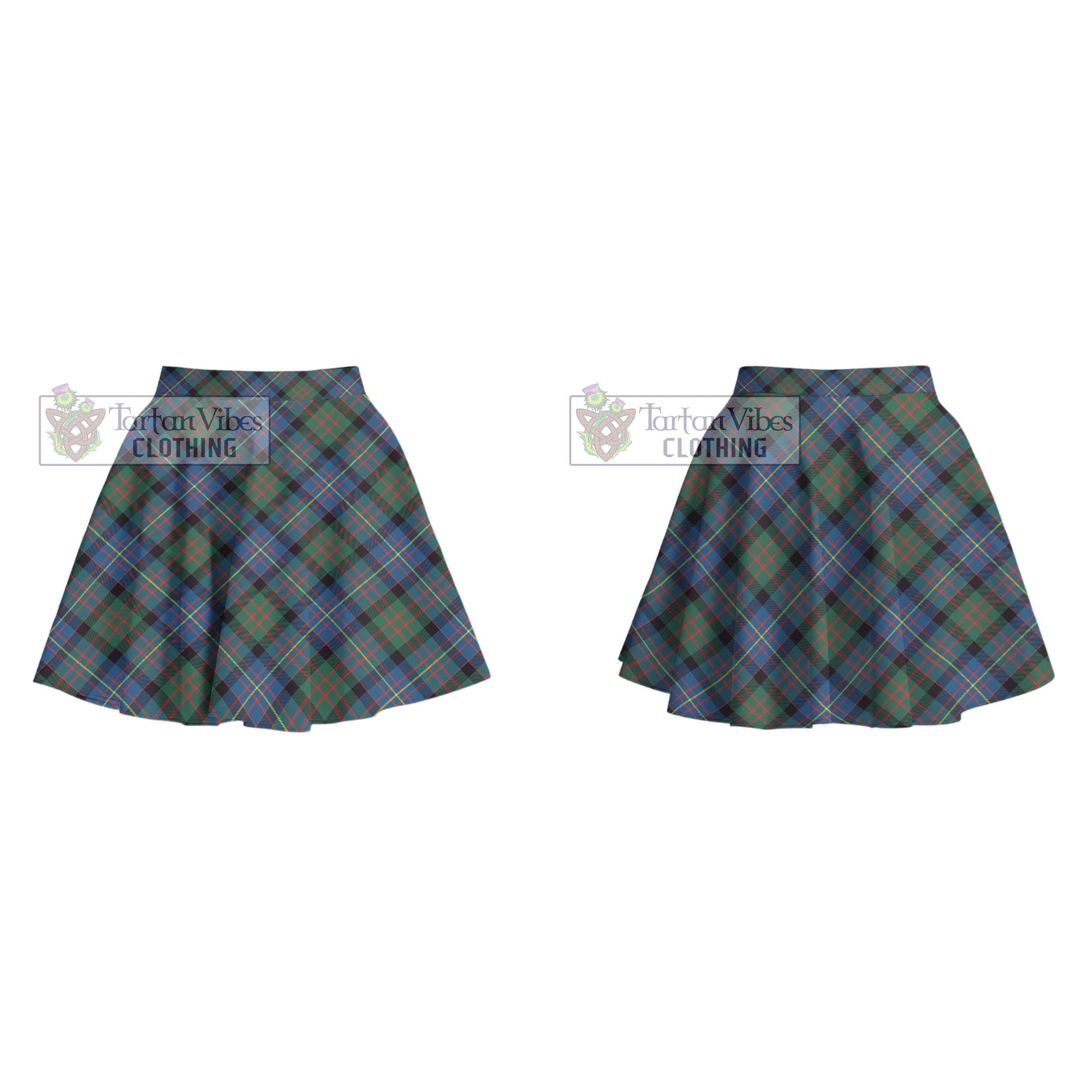 Tartan Vibes Clothing Cameron of Erracht Ancient Tartan Women's Plated Mini Skirt