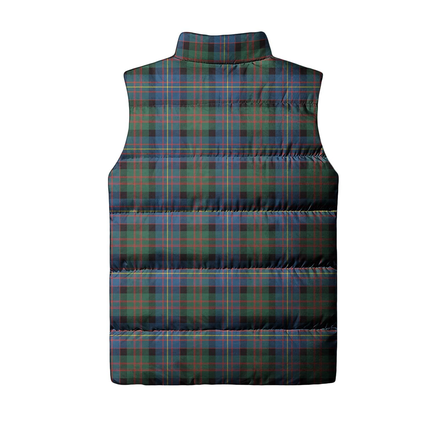 Cameron of Erracht Ancient Tartan Sleeveless Puffer Jacket with Family Crest - Tartanvibesclothing