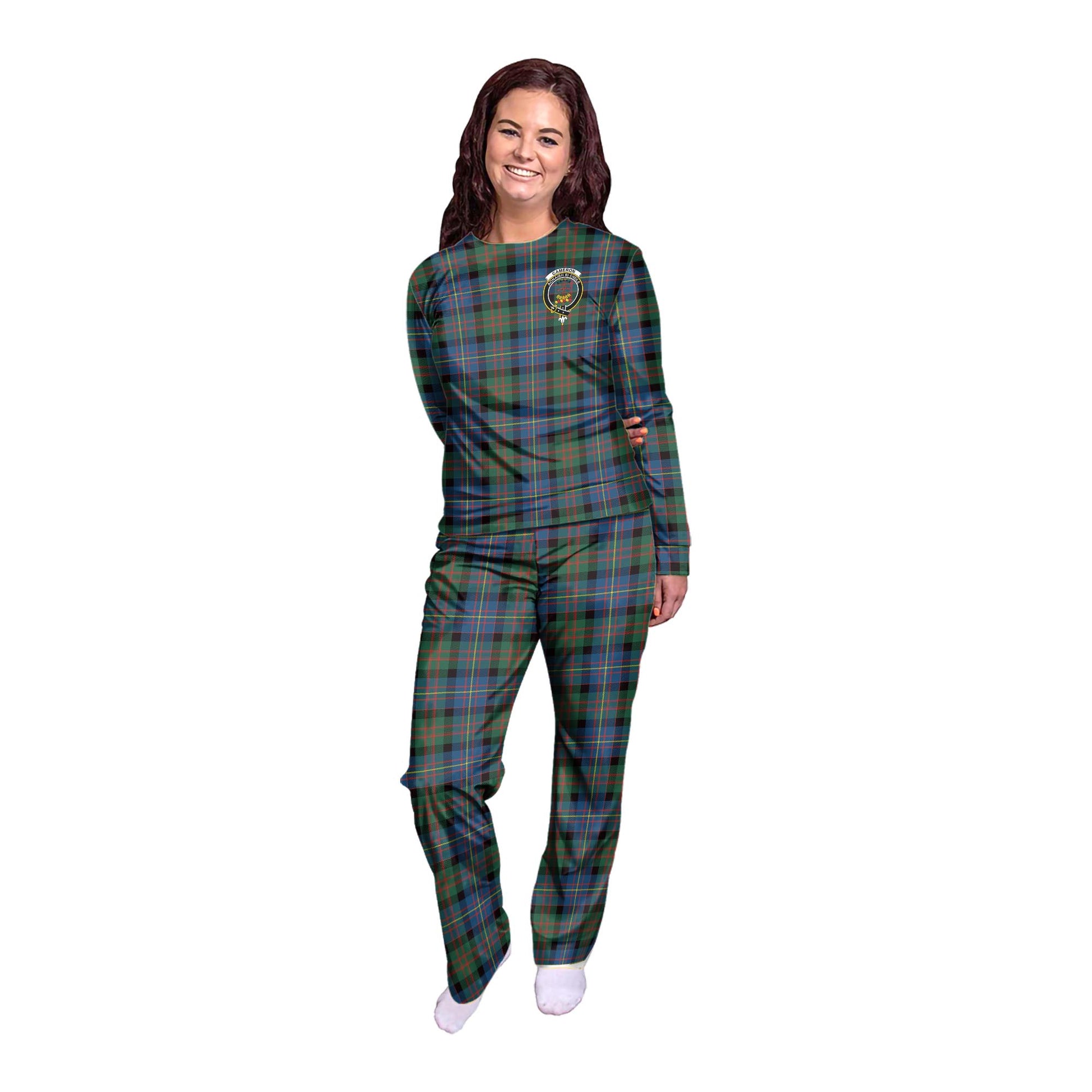 Cameron of Erracht Ancient Tartan Pajamas Family Set with Family Crest - Tartan Vibes Clothing