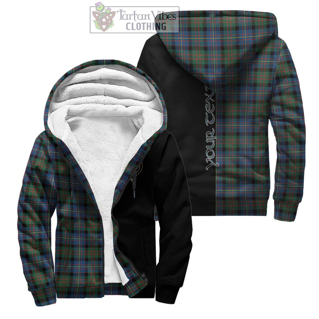 Cameron of Erracht Ancient Tartan Sherpa Hoodie with Family Crest and Half Of Me Style Unisex - Tartanvibesclothing Shop