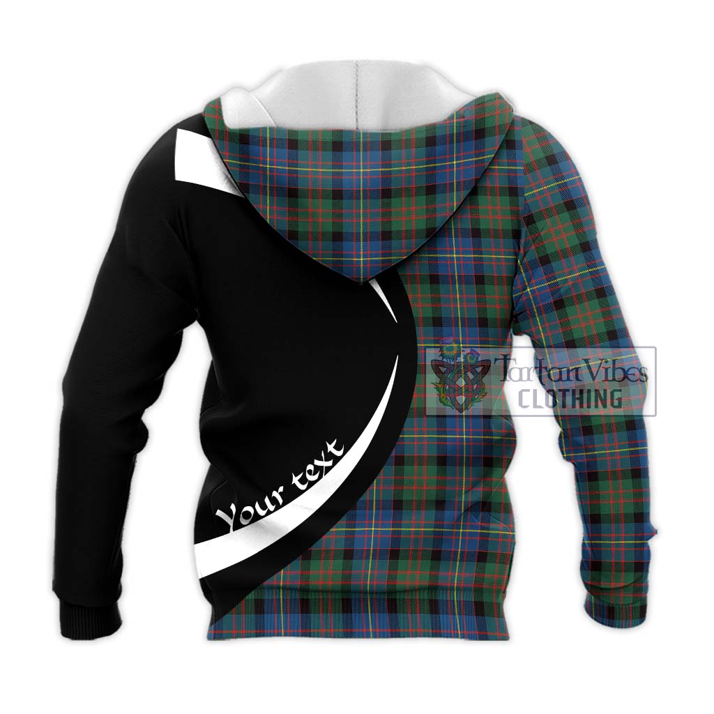 Cameron of Erracht Ancient Tartan Knitted Hoodie with Family Crest Circle Style - Tartan Vibes Clothing