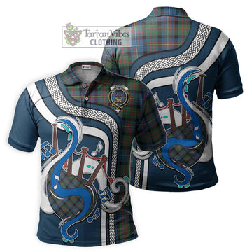 Cameron of Erracht Ancient Tartan Polo Shirt with Epic Bagpipe Style