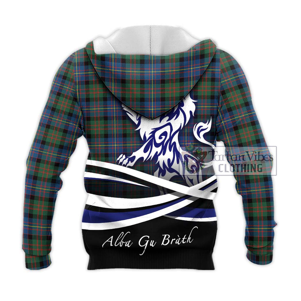 Cameron of Erracht Ancient Tartan Knitted Hoodie with Alba Gu Brath Regal Lion Emblem - Tartanvibesclothing Shop