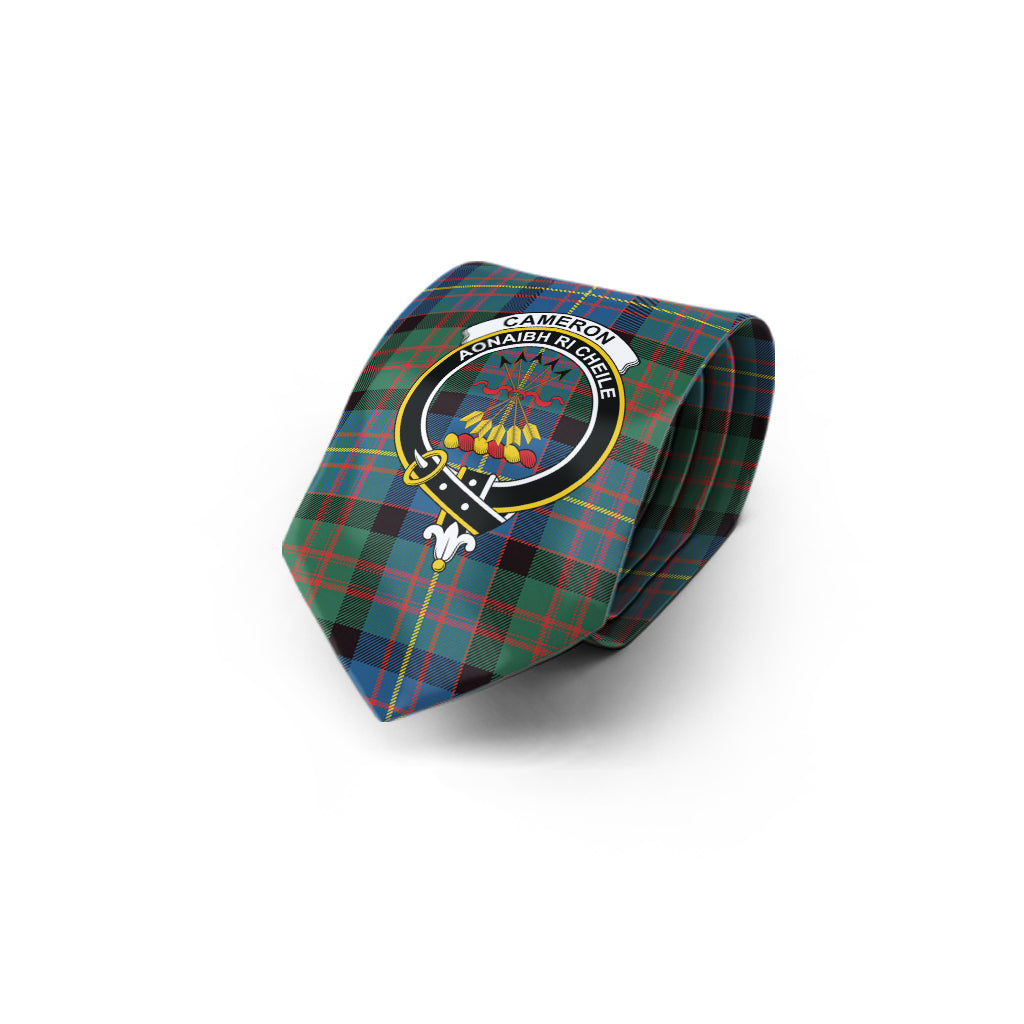 Cameron of Erracht Ancient Tartan Classic Necktie with Family Crest - Tartan Vibes Clothing