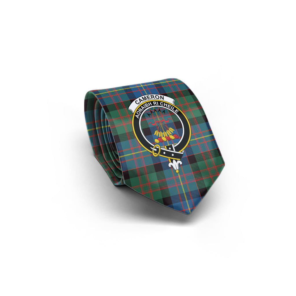 Cameron of Erracht Ancient Tartan Classic Necktie with Family Crest - Tartan Vibes Clothing