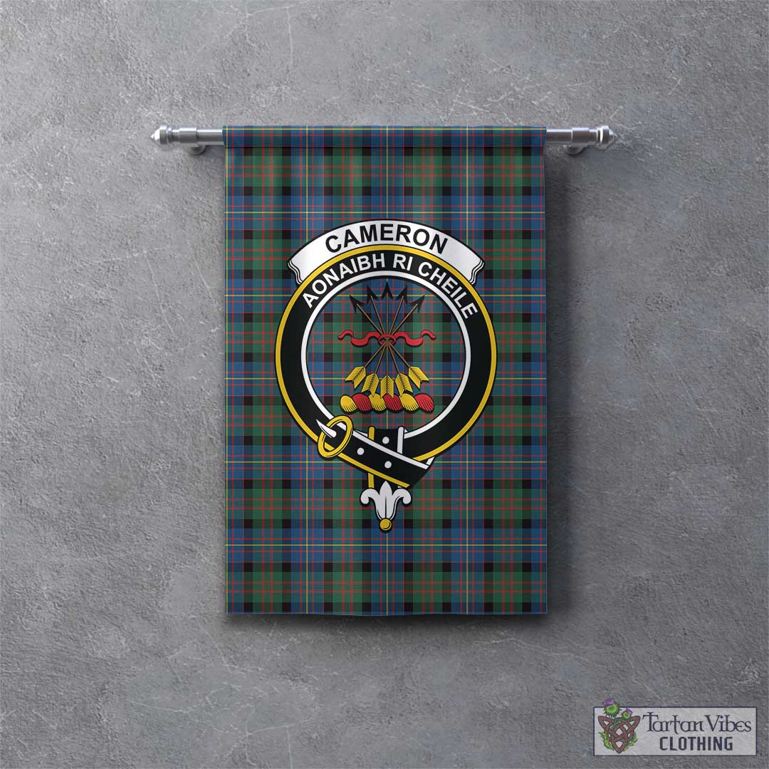 Tartan Vibes Clothing Cameron of Erracht Ancient Tartan Gonfalon, Tartan Banner with Family Crest