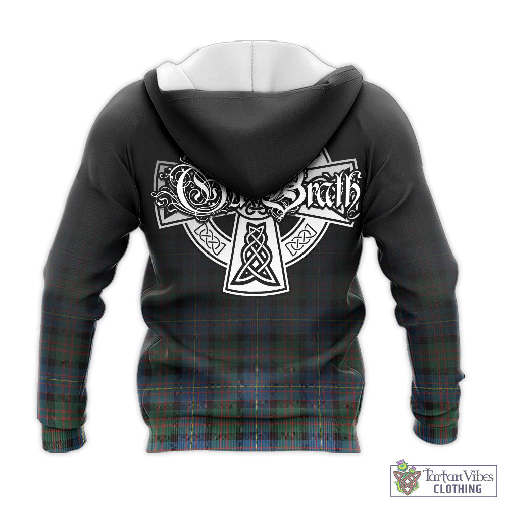 Tartan Vibes Clothing Cameron of Erracht Ancient Tartan Knitted Hoodie Featuring Alba Gu Brath Family Crest Celtic Inspired