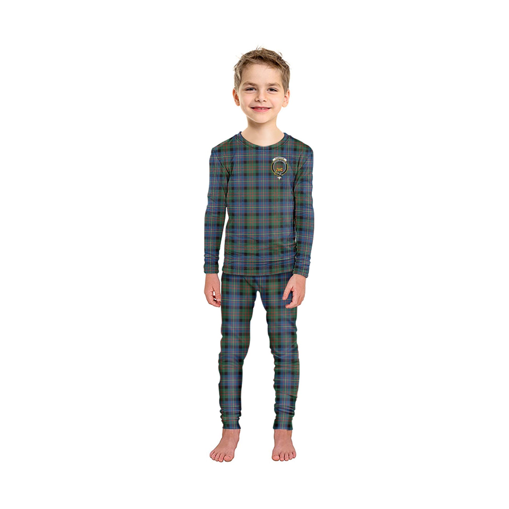 Cameron of Erracht Ancient Tartan Pajamas Family Set with Family Crest - Tartan Vibes Clothing