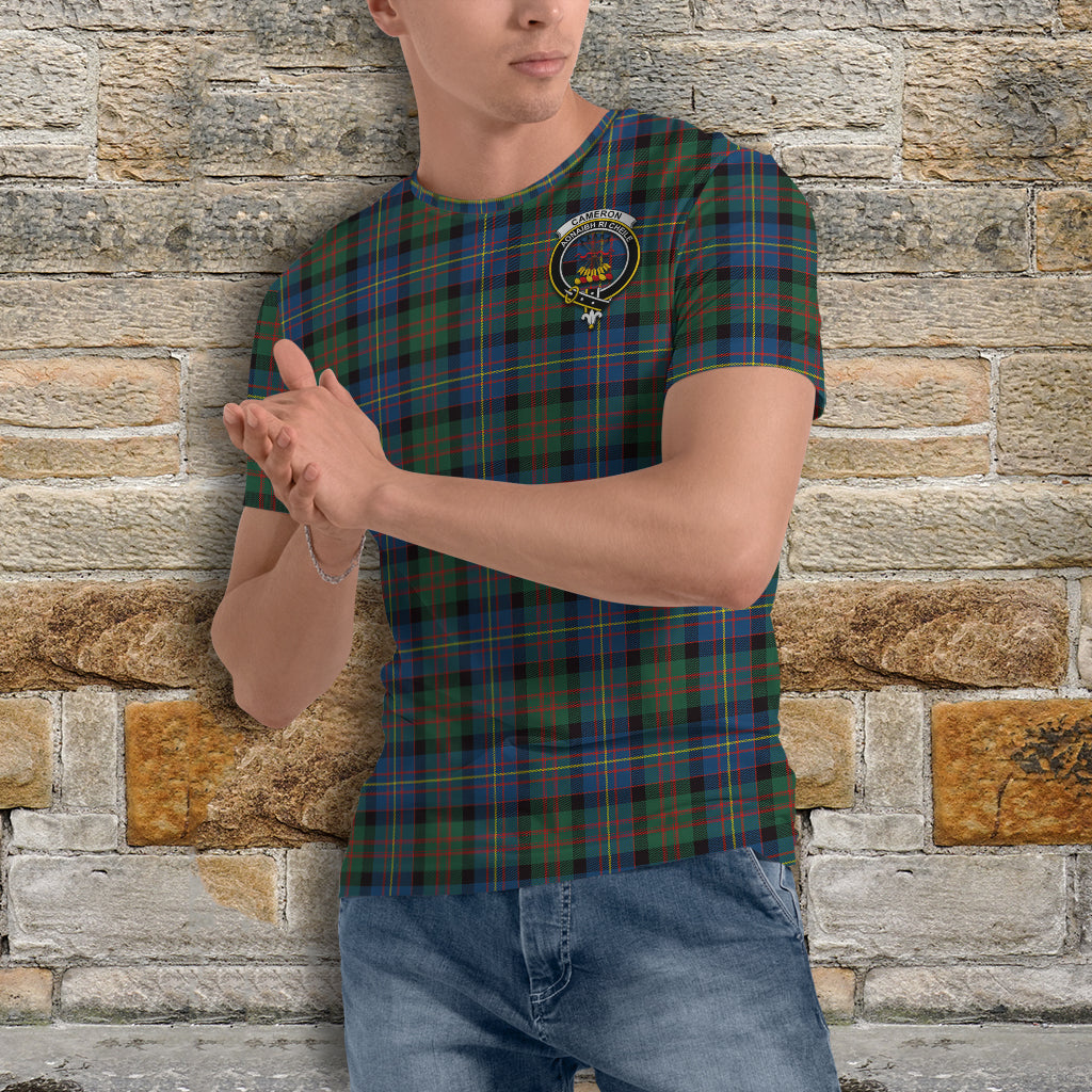 Cameron of Erracht Ancient Tartan T-Shirt with Family Crest - Tartan Vibes Clothing