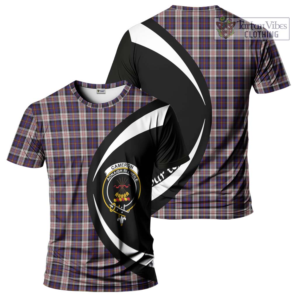 Tartan Vibes Clothing Cameron of Erracht Dress Tartan T-Shirt with Family Crest Circle Style