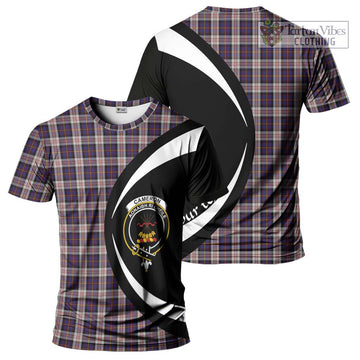 Cameron of Erracht Dress Tartan T-Shirt with Family Crest Circle Style