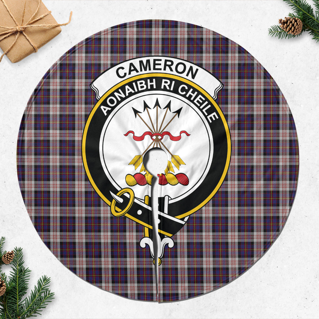 Cameron of Erracht Dress Tartan Christmas Tree Skirt with Family Crest - Tartanvibesclothing