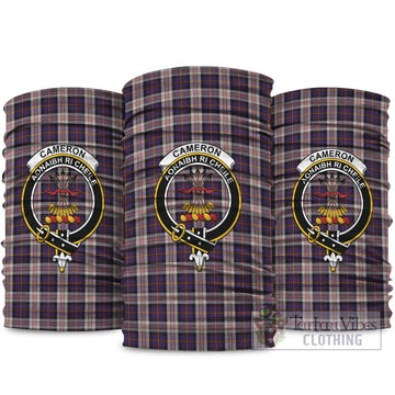 Cameron of Erracht Dress Tartan Neck Gaiters, Tartan Bandanas, Tartan Head Band with Family Crest