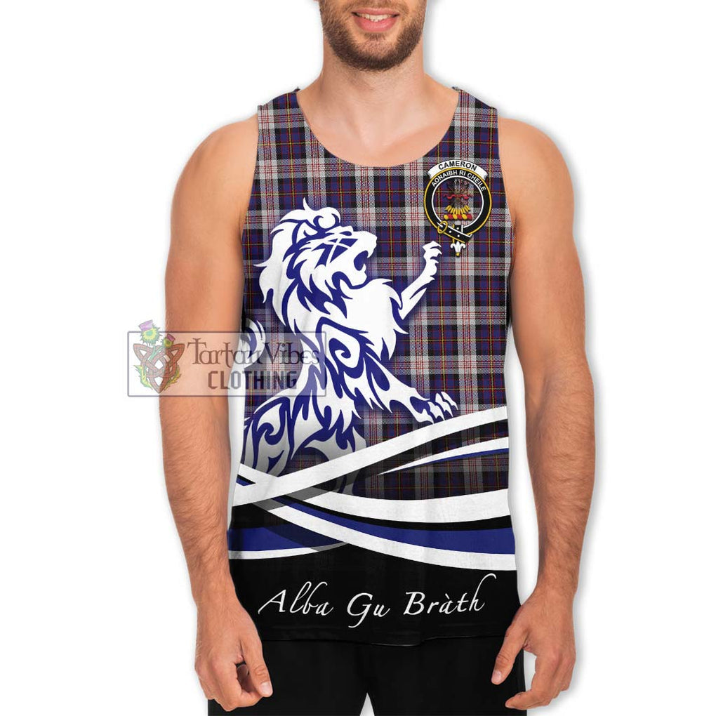 Cameron of Erracht Dress Tartan Men's Tank Top with Alba Gu Brath Regal Lion Emblem Men - Tartanvibesclothing Shop