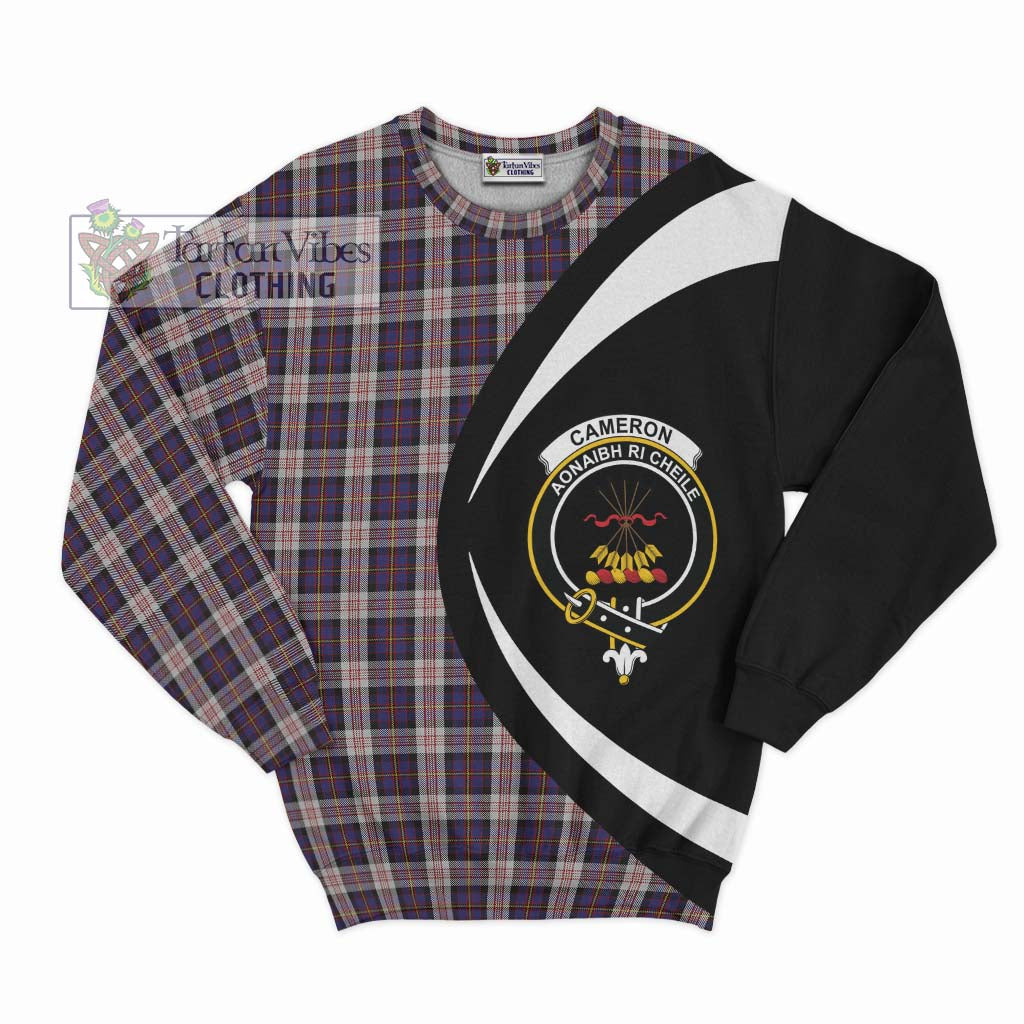 Cameron of Erracht Dress Tartan Sweatshirt with Family Crest Circle Style Unisex - Tartan Vibes Clothing