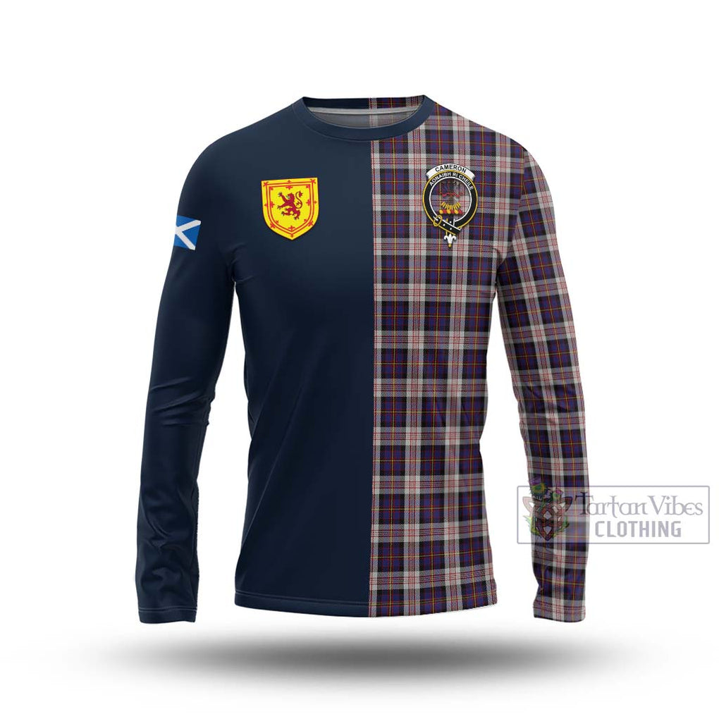 Tartan Vibes Clothing Cameron of Erracht Dress Tartan Long Sleeve T-Shirt with Scottish Lion Royal Arm Half Style