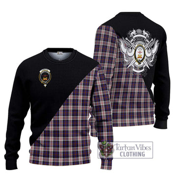 Cameron of Erracht Dress Tartan Ugly Sweater with Family Crest and Military Logo Style