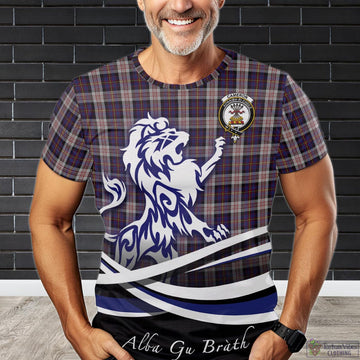 Cameron of Erracht Dress Tartan T-Shirt with Alba Gu Brath Regal Lion Emblem