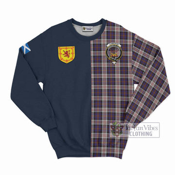 Cameron of Erracht Dress Tartan Sweatshirt Alba with Scottish Lion Royal Arm Half Style