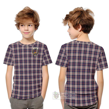 Cameron of Erracht Dress Tartan Kid T-Shirt with Family Crest