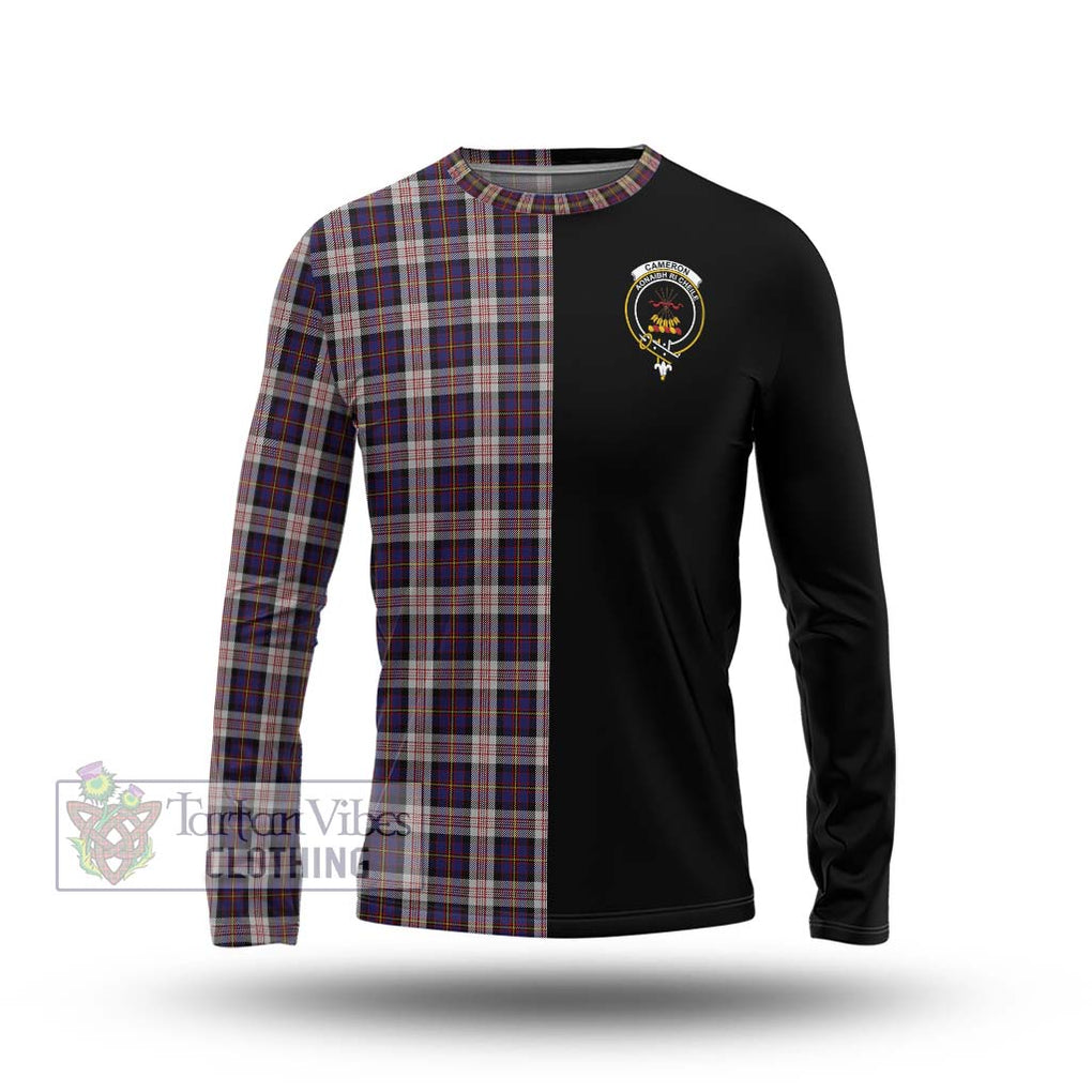 Cameron of Erracht Dress Tartan Long Sleeve T-Shirt with Family Crest and Half Of Me Style Unisex - Tartanvibesclothing Shop