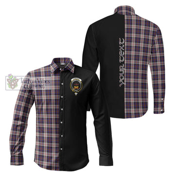 Cameron of Erracht Dress Tartan Long Sleeve Button Shirt with Family Crest and Half Of Me Style