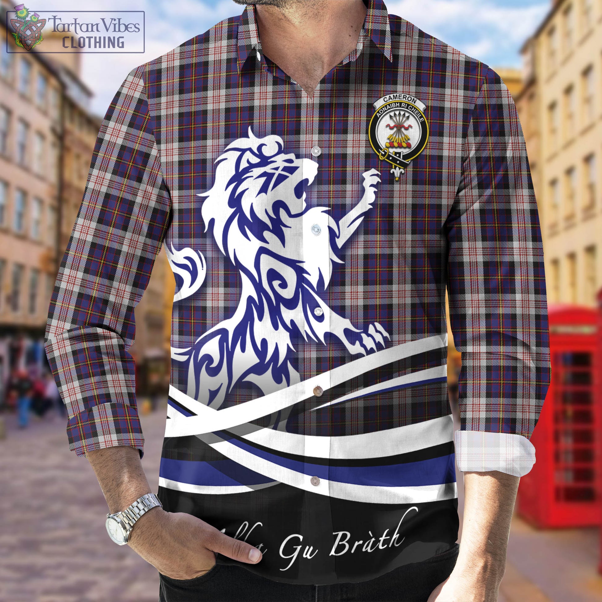 cameron-of-erracht-dress-tartan-long-sleeve-button-up-shirt-with-alba-gu-brath-regal-lion-emblem