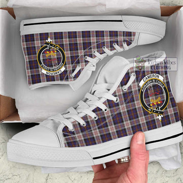 Cameron of Erracht Dress Tartan High Top Shoes with Family Crest