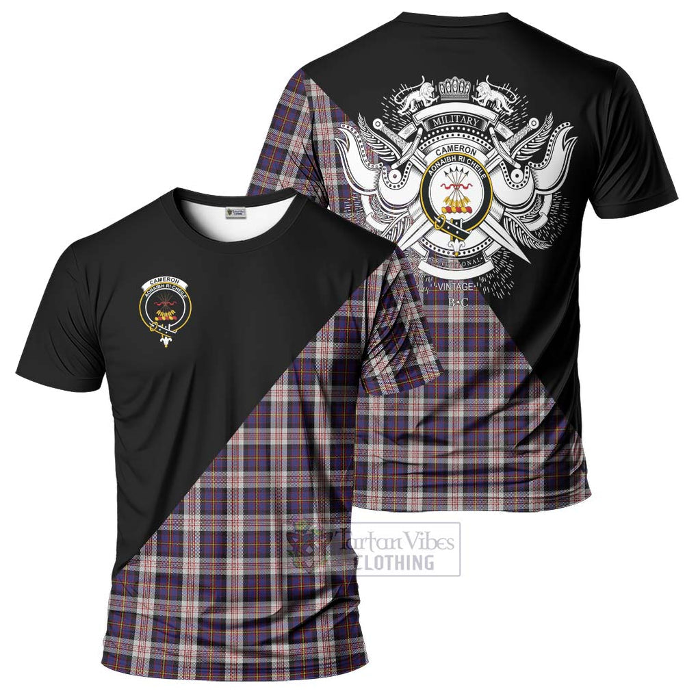 Cameron of Erracht Dress Tartan T-Shirt with Family Crest and Military Logo Style Kid's Shirt - Tartanvibesclothing Shop