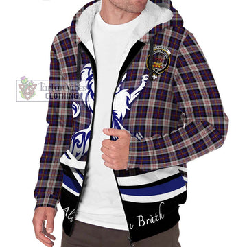 Cameron of Erracht Dress Tartan Sherpa Hoodie with Alba Gu Brath Regal Lion Emblem