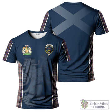 Cameron of Erracht Dress Tartan T-Shirt with Family Crest and Lion Rampant Vibes Sport Style