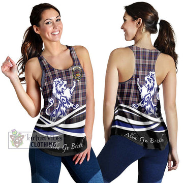 Cameron of Erracht Dress Tartan Women's Racerback Tanks with Alba Gu Brath Regal Lion Emblem