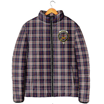 Cameron of Erracht Dress Tartan Padded Jacket with Family Crest