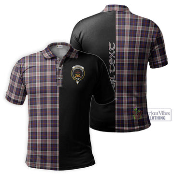 Cameron of Erracht Dress Tartan Polo Shirt with Family Crest and Half Of Me Style