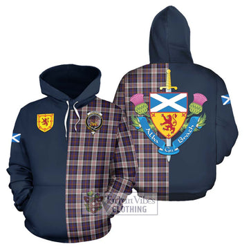 Cameron of Erracht Dress Tartan Hoodie Alba with Scottish Lion Royal Arm Half Style