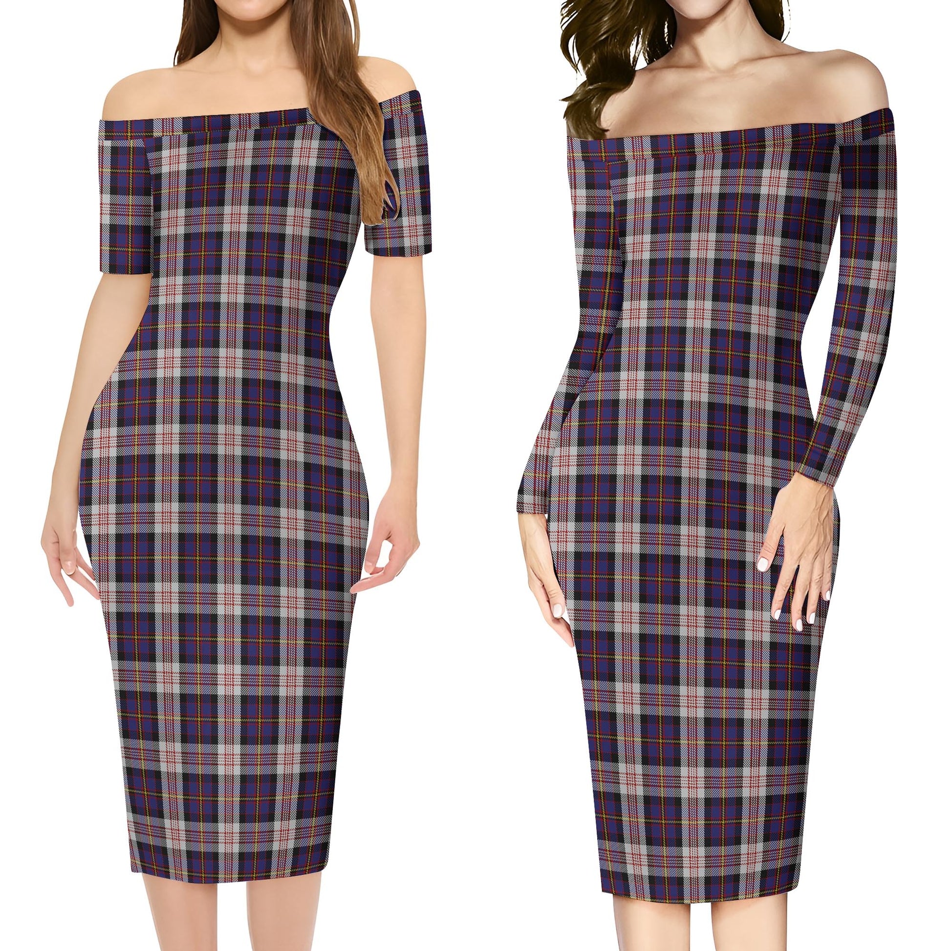 Cameron of Erracht Dress Tartan Off Shoulder Lady Dress Women's Dress - Tartanvibesclothing