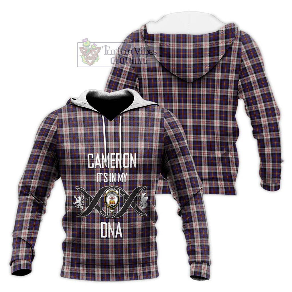 Cameron of Erracht Dress Tartan Knitted Hoodie with Family Crest DNA In Me Style Unisex Knitted Pullover Hoodie - Tartanvibesclothing Shop