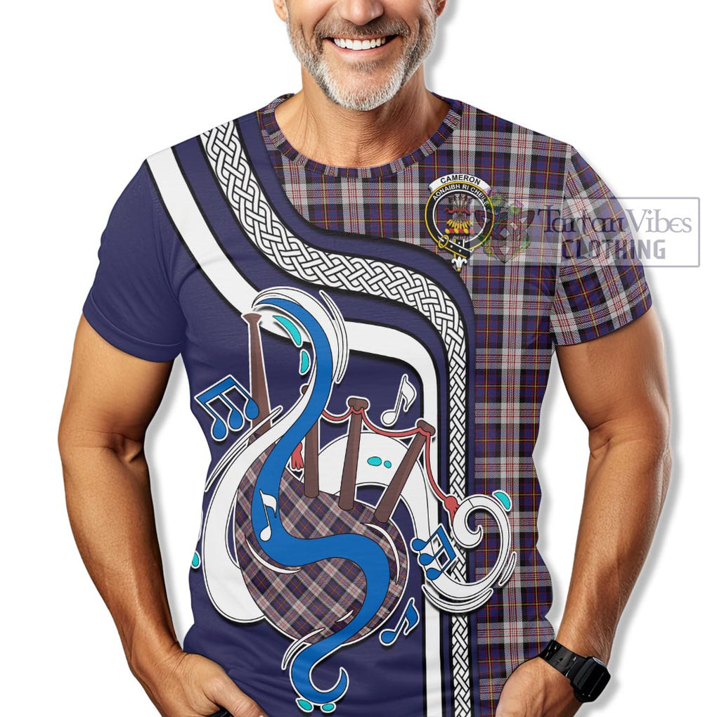 Cameron of Erracht Dress Tartan T-Shirt with Epic Bagpipe Style Kid's Shirt - Tartanvibesclothing Shop