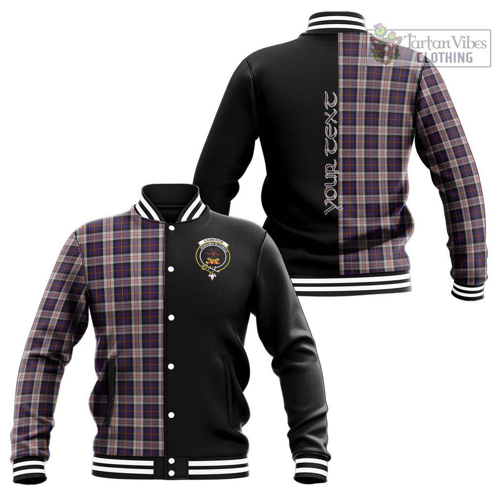 Cameron of Erracht Dress Tartan Baseball Jacket with Family Crest and Half Of Me Style Unisex - Tartanvibesclothing Shop