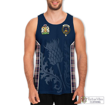 Cameron of Erracht Dress Tartan Men's Tanks Top with Family Crest and Scottish Thistle Vibes Sport Style