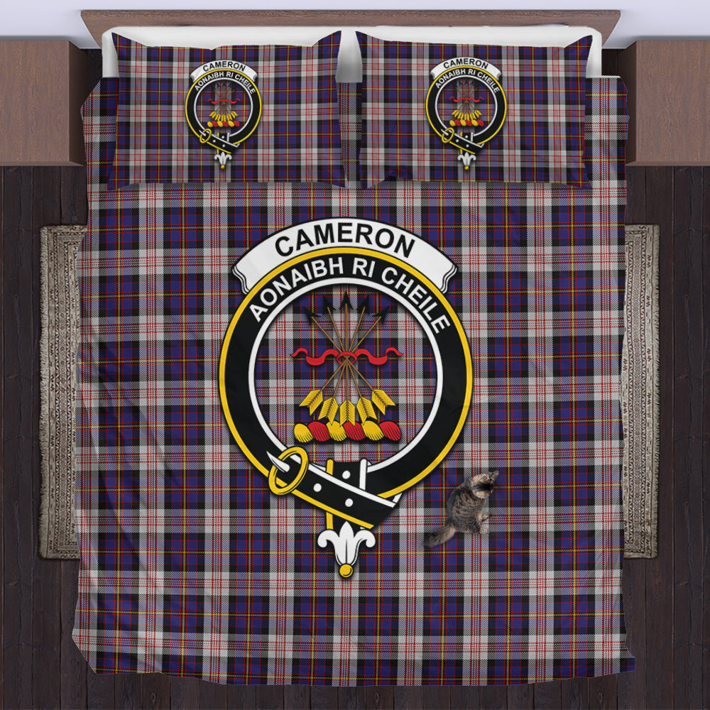 Cameron of Erracht Dress Tartan Bedding Set with Family Crest US Bedding Set - Tartan Vibes Clothing