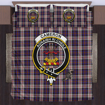 Cameron of Erracht Dress Tartan Bedding Set with Family Crest